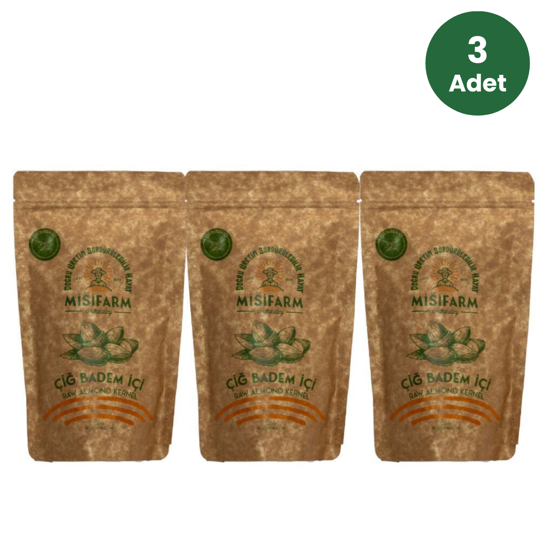 Çiğ Badem İçi x3